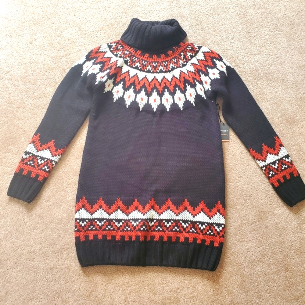 Nwt Forever 21 Black Sweater Dress Small
